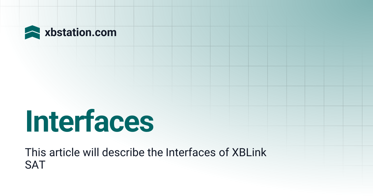 Interfaces | xbstation.com